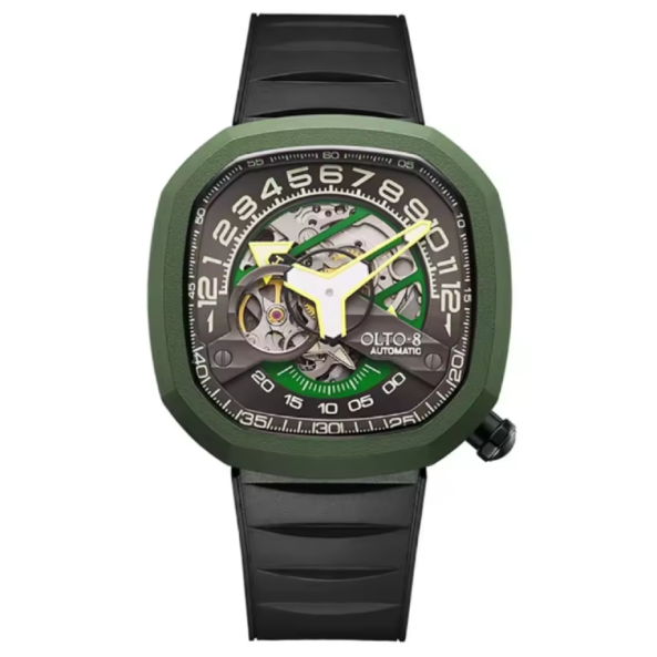 Édition Limitée Montre Existent Hommes Montres-Bracelets Mécaniques De Luxe OLTO-8 d’Extérieur 2023. Osse vous démarque avec cette montre de style skeleton (squelette) qui montre son mécanisme en action.