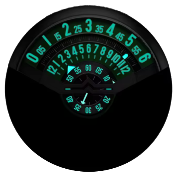 OLTO-8 Montre Automatique Hommes Édition Limitée Montres Mécaniques Montre de Sport de Luxe 46mm en Acier Inoxydable Horloges Lumineuses 2023. Inspirée des tableaux de bord des voitures de course et de l’esthétique du futur.