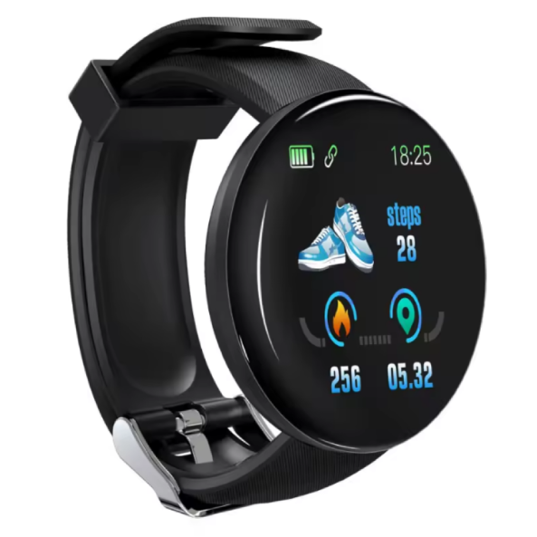 Montre Connectée D18 avec Moniteur de Fréquence Cardiaque. Cette montre intelligente combine une technologie de pointe avec un design élégant et minimaliste. Équipe des fonctions de santé et de remise en forme et d’un écran tactile HD très réactif.