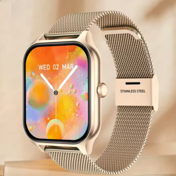 Montre Intelligente LIGE de Luxe pour Femme. Conçue pour se démarquer, cette smartwatch fusionne une technologie de pointe avec une esthétique sophistiquée.