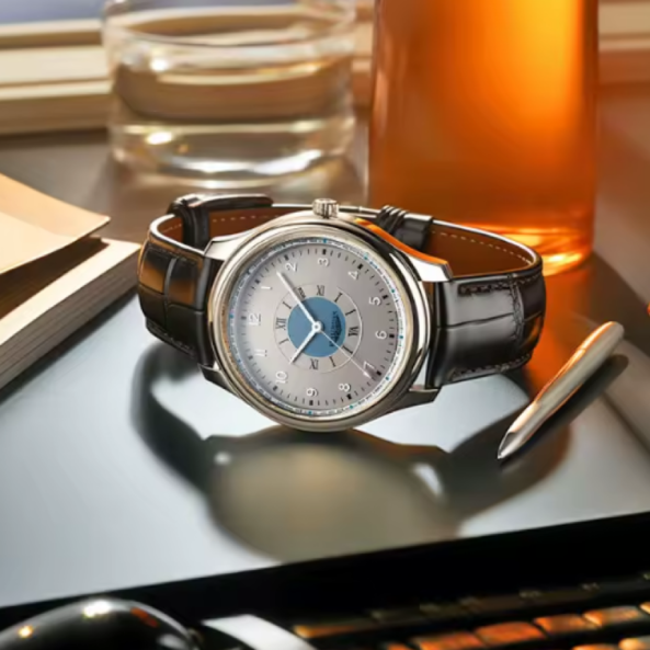 Montre-Bracelet de Luxe Homme Quartz 2025. Conçue pour ceux qui comprennent que l’élégance n’a pas besoin d’être frappant. Cette montre combine un cadran à double numérotation (romaine et indo-arabe).