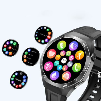 Montre Intelligente LAXASFIT 2025 pour Hommes. Cette montre intelligente a été conçue pour offrir une expérience complète, avec une interface de type (Apple Watch) et des multiples fonctions accessibles d’un simple toucher.
